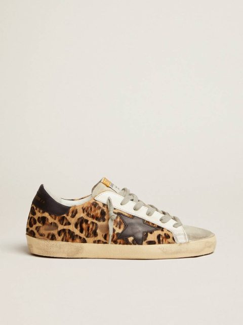 Super-Star Women Women's Super-Star In Leopard Print Leather Golden Goose