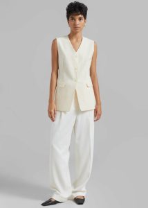 Sutton Vest - Cream Outerwear The Frankie Shop White Women - Image 3
