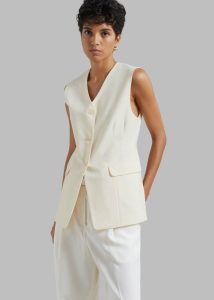 Sutton Vest - Cream Outerwear The Frankie Shop White Women - Image 5