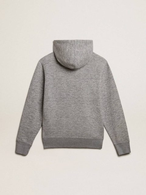 Sweatshirts Golden Goose Men Gray Hooded Sweatshirt With Front Pocket Gray - Image 5