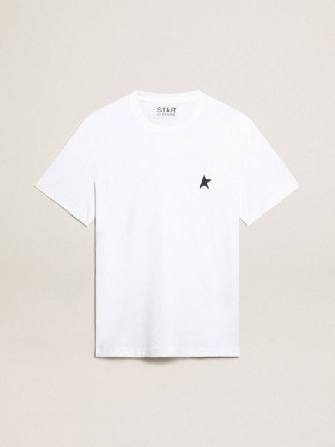 T-Shirts & Tops Women Women’s White T-Shirt With Dark Blue Star On The Front Golden Goose White