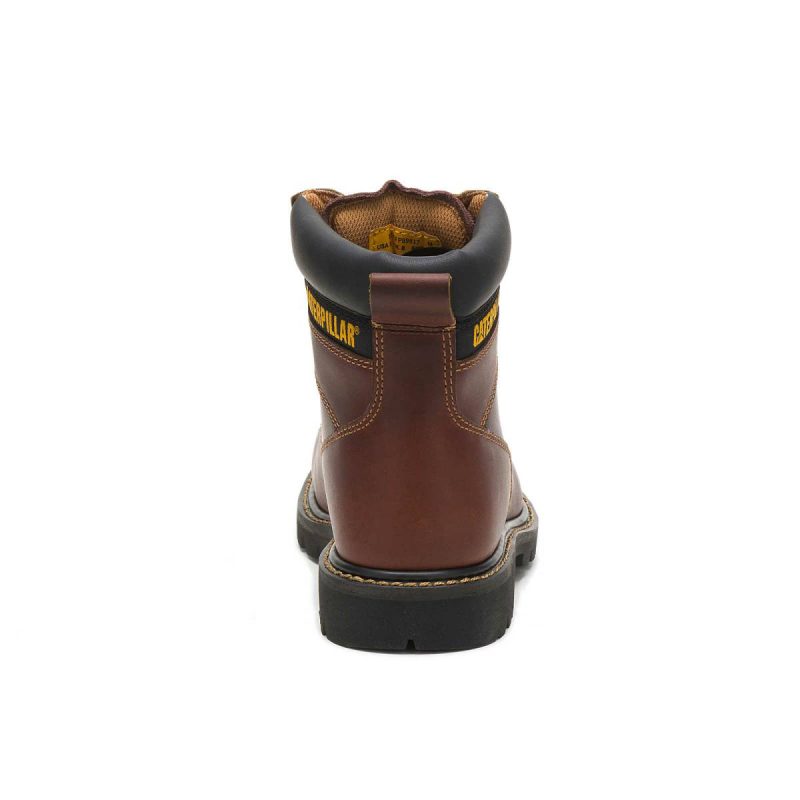 Tan Men's Second Shift Steel Toe Work Boot Men Boots Cat - Image 5