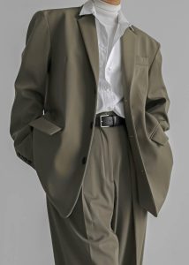 Tansy Oversized Blazer - Olive Outerwear The Frankie Shop Green Women - Image 4