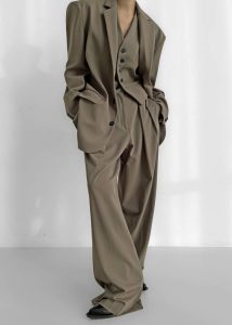 Tansy Pleated Trousers - Olive Green The Frankie Shop Bottoms Women - Image 5