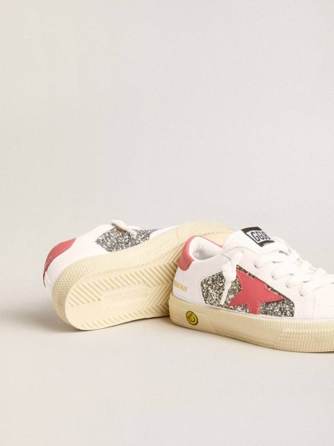 Teen May With Red Leather Star And Heel Tab White Kids Golden Goose Girls (4-10 Years) - Image 3