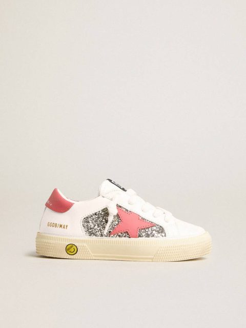 Teen May With Red Leather Star And Heel Tab White Kids Golden Goose Girls (4-10 Years)