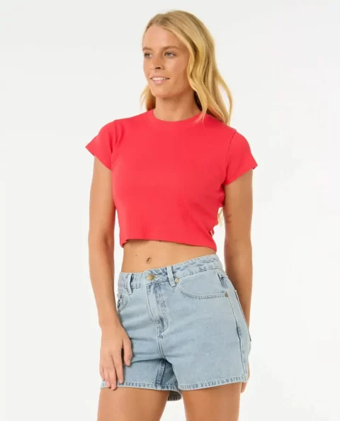 Tees & Tanks Classic Ribbed Tee Rip Curl Women - Image 2
