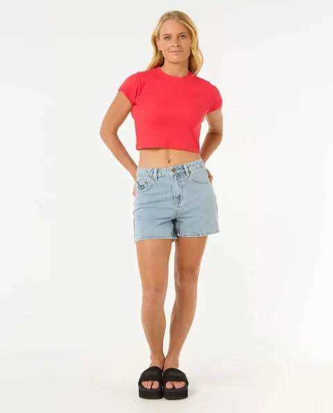 Tees & Tanks Classic Ribbed Tee Rip Curl Women - Image 4
