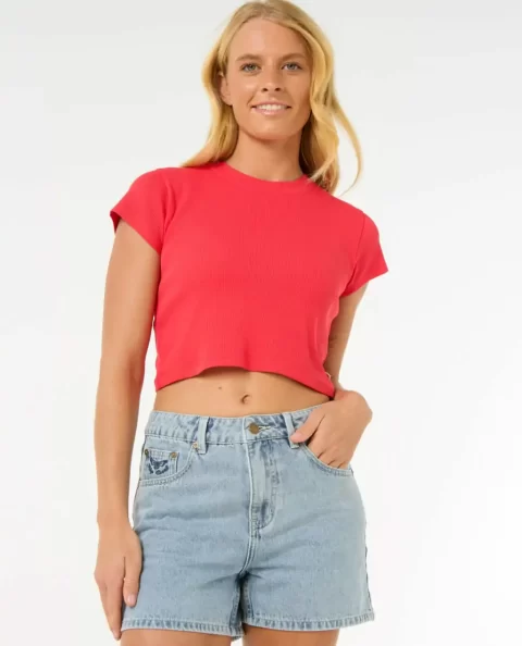 Tees & Tanks Classic Ribbed Tee Rip Curl Women