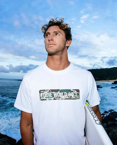Tees & Tanks Rip Curl Eddie Would Go Sticker Tee Mens