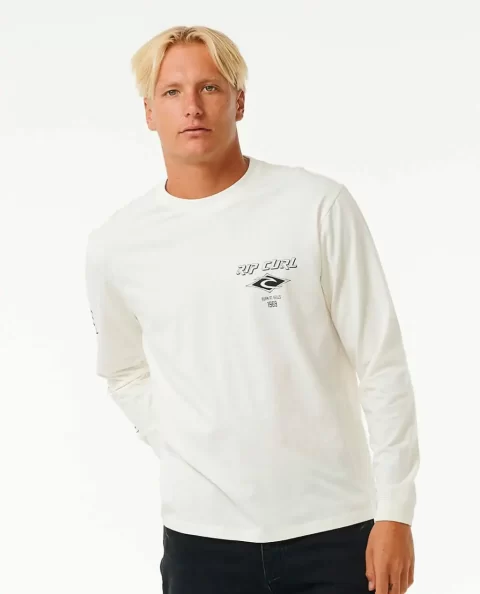 Tees & Tanks Rip Curl Fade Out Icon Long Sleeve Tee Mens - Image 2