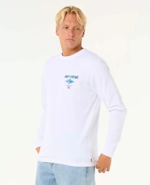 Tees & Tanks Rip Curl Fade Out Icon Long Sleeve Tee Mens - Image 2