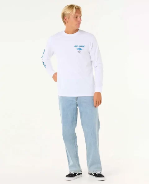 Tees & Tanks Rip Curl Fade Out Icon Long Sleeve Tee Mens - Image 4