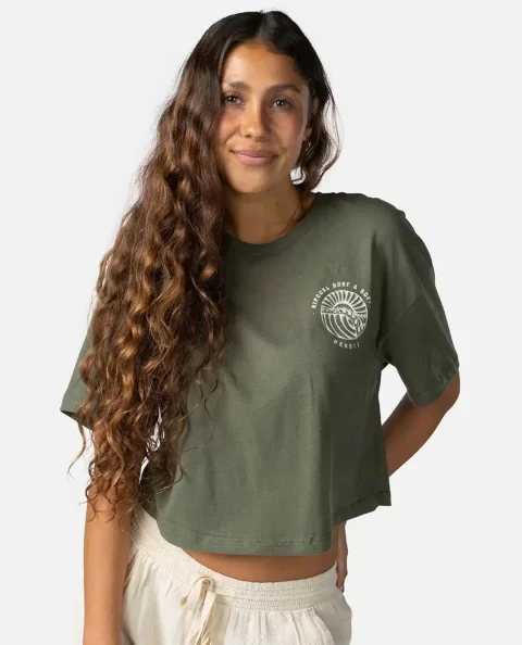 Tees & Tanks Rip Curl Hawaii Sunset Crop Tee Women - Image 3