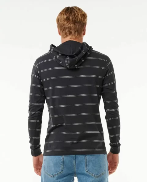 Tees & Tanks Rip Curl Mens Plain Stripe Hooded Tee - Image 3