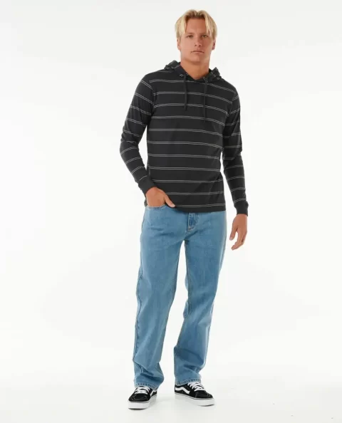 Tees & Tanks Rip Curl Mens Plain Stripe Hooded Tee - Image 4