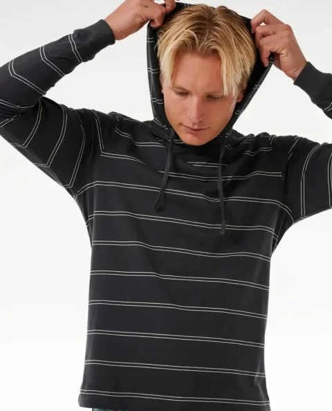 Tees & Tanks Rip Curl Mens Plain Stripe Hooded Tee