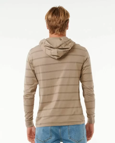 Tees & Tanks Rip Curl Plain Stripe Hooded Tee Mens - Image 3