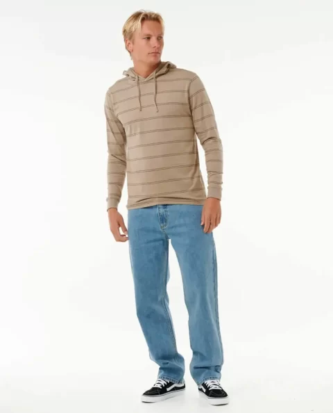 Tees & Tanks Rip Curl Plain Stripe Hooded Tee Mens - Image 4