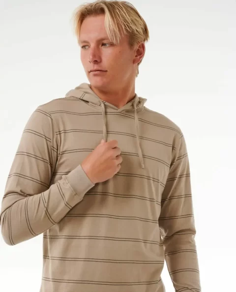 Tees & Tanks Rip Curl Plain Stripe Hooded Tee Mens