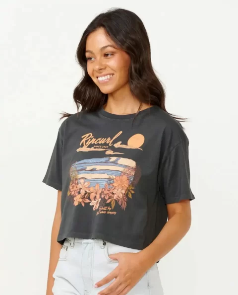 Tees & Tanks Rip Curl Wave Gliders Crop Tee Women - Image 2