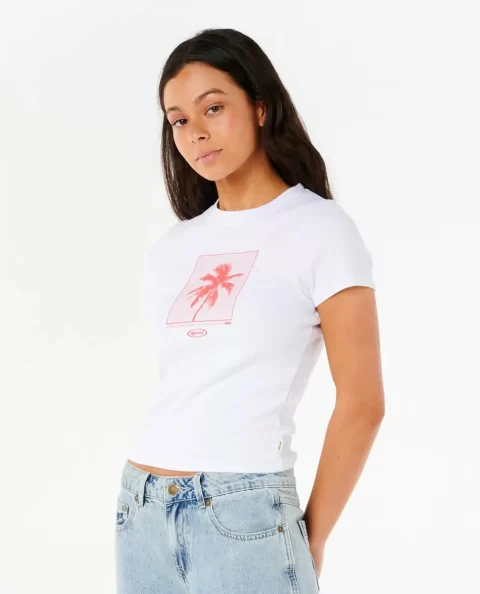 Tees & Tanks Rip Curl Women Neon Palm Fitted Tee - Image 3