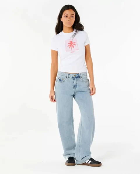 Tees & Tanks Rip Curl Women Neon Palm Fitted Tee - Image 4