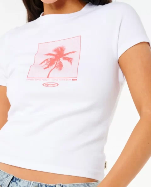 Tees & Tanks Rip Curl Women Neon Palm Fitted Tee - Image 5