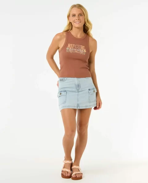 Tees & Tanks Women Luna Ribbed Tank Rip Curl - Image 4