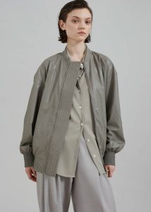 The Frankie Shop Amber Faux Leather Bomber - Khaki Women Outerwear Green - Image 4