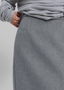 The Frankie Shop Arley Midi Skirt - Light Grey Bottoms Women Grey - Image 3