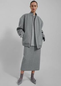 The Frankie Shop Arley Midi Skirt - Light Grey Bottoms Women Grey - Image 4
