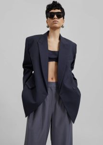 The Frankie Shop Auden Bustier Top - Charcoal Tops Women Grey - Image 5
