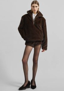 The Frankie Shop Banff Faux-Fur Hot Pants - Brown Women Bottoms Brown - Image 2