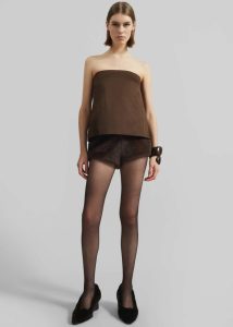 The Frankie Shop Banff Faux-Fur Hot Pants - Brown Women Bottoms Brown - Image 5