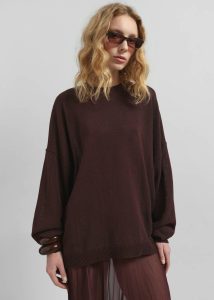 The Frankie Shop Basel Crew Neck Sweater - Burgundy Knitwear Red Women - Image 2
