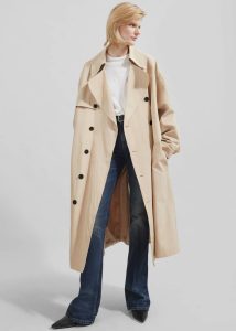 The Frankie Shop Beige Mavis Oversized Trench - Light Beige Women Outerwear - Image 4