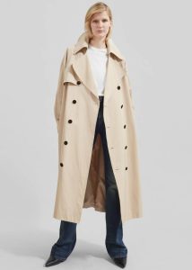 The Frankie Shop Beige Mavis Oversized Trench - Light Beige Women Outerwear - Image 5
