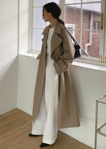 The Frankie Shop Beige Outerwear Women Abril Trench - Sand - Image 2