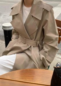 The Frankie Shop Beige Outerwear Women Abril Trench - Sand - Image 4