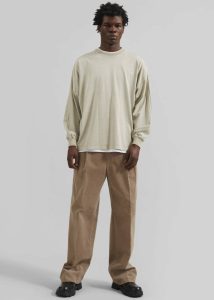 The Frankie Shop Beo Corduroy Suit Pants - Latte Bottoms Men Beige
