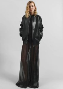 The Frankie Shop Black Bottoms Vallen Pleated Mesh Maxi Skirt - Black Women - Image 5