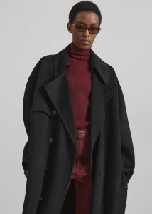 The Frankie Shop Black Mavis Long Coat - Black Outerwear Women - Image 2
