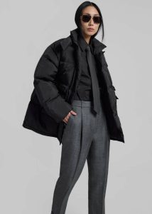 The Frankie Shop Black Nixa Puffer Jacket - Black Women Outerwear