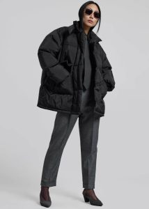 The Frankie Shop Black Nixa Puffer Jacket - Black Women Outerwear - Image 4