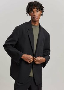 The Frankie Shop Black Outerwear Men Beo Blazer - Black - Image 5