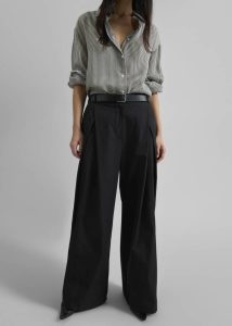 The Frankie Shop Black Women Bottoms Ballia Pleated Pants - Black