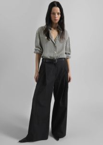 The Frankie Shop Black Women Bottoms Ballia Pleated Pants - Black - Image 3