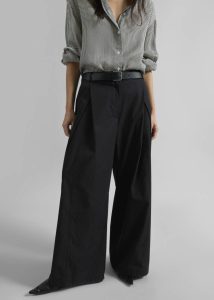 The Frankie Shop Black Women Bottoms Ballia Pleated Pants - Black - Image 4