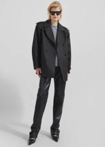 The Frankie Shop Black Women Raleigh Trench Coat - Black Outerwear - Image 3
